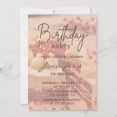 エレガント5歳の誕生日招待状ケーキシック 招待状 (正面)