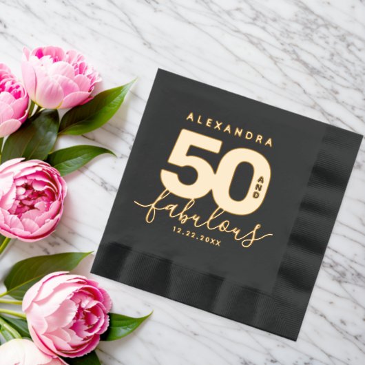 エレガント50ガーリーモダンと素晴らしい 箔ナプキン (インサイチュ (ウェディング))