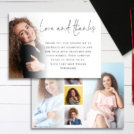 エレガント6枚の写真卒業の愛感謝してい カード