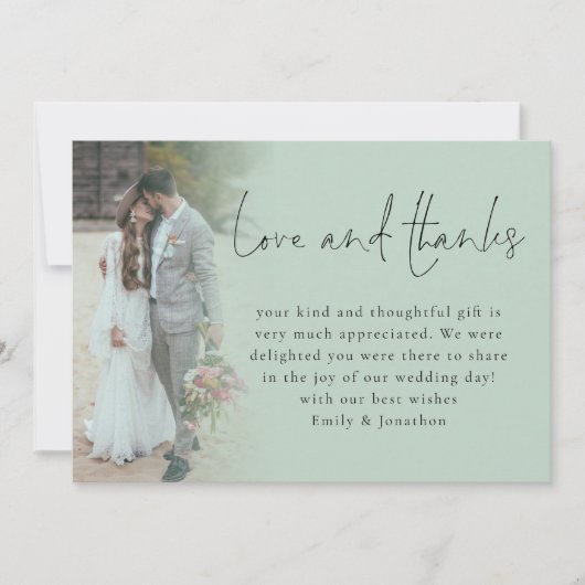 エレガント6枚の写真結婚のラヴ感謝していサージ カード (正面)