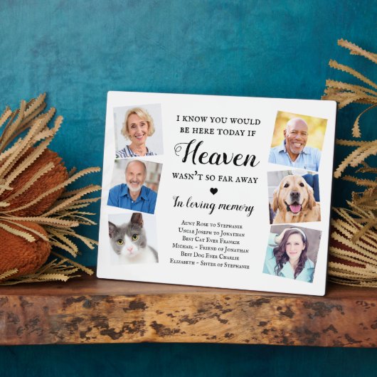 エレガント6枚カスタムの写真天国結婚記念碑 フォトプラーク (側面)