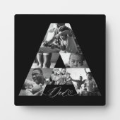 エレガント6枚ミニマルの写真コラージュ文字Aパパ フォトプラーク (正面)