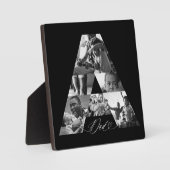 エレガント6枚ミニマルの写真コラージュ文字Aパパ フォトプラーク (正面)