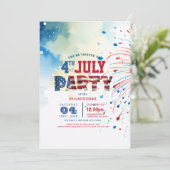 エレガント7月4日パーティーI花火 招待状 (スタンド正面)