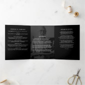 エレガント7 – 写真の葬儀/メモリアル 三つ折りプログラム (内部)