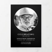 エレガント7 – 写真の葬儀/メモリアル 三つ折りプログラム (カバー)