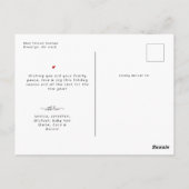 エレガント9ミニマルフォトコラージクリスマス ポストカード (裏面)