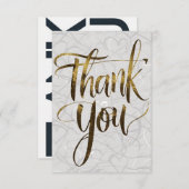 エレガント「ありがとう」:まさに時代を超越したデザイン サンキューカード (正面/裏面)