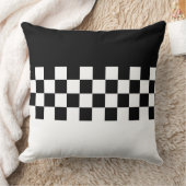 エレガント おしゃれな 黒と白 クッション (ブランケット)