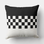 エレガント おしゃれな 黒と白 クッション (裏面)