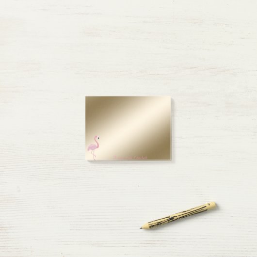エレガント おしゃれ,ガーリー, ピンク フラミンゴ ポストイット (デスク上)