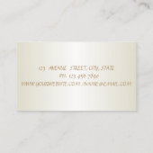 エレガント おしゃれ モダン、偽のゴールド グリッター ストライプ 名刺 (裏面)