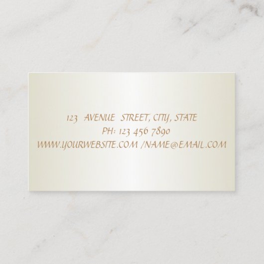 エレガント おしゃれ モダン、偽のゴールド グリッター ストライプ 名刺 (裏面)