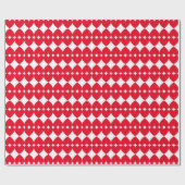 エレガント、おもしろいストライプの赤いハートすべて大事な行事 ラッピングペーパー (フラット)