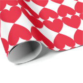 エレガント、おもしろいストライプの赤いハートすべて大事な行事 ラッピングペーパー (ロールコーナー)