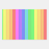 エレガント&おもしろいレカラフルインボーストライプ ラッピングペーパーシート (正面2)