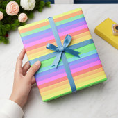 エレガント&おもしろいレカラフルインボーストライプ ラッピングペーパー