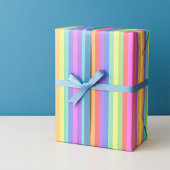 エレガント&おもしろいレカラフルインボーストライプ ラッピングペーパー