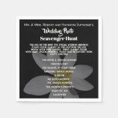 エレガント&おもしろい結婚のフォトスカベンジャー狩り スタンダードカクテルナプキン (正面)