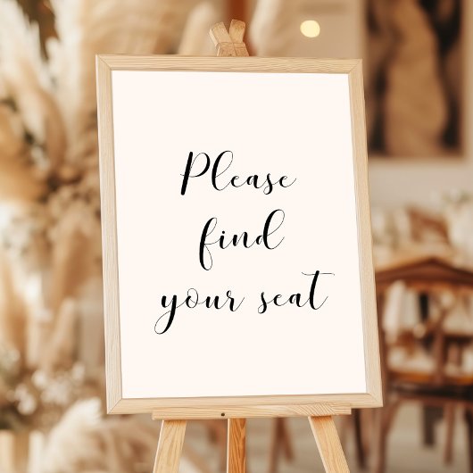 エレガント お席をご確認ください ウェディングサイン ポスター