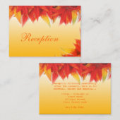 エレガント、かわいらし秋の結婚式披露宴挿入 エンクロージャーカード (正面/裏面)