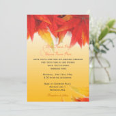 エレガント、かわいらし秋の結婚式招待状 招待状 (スタンド正面)