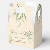 エレガント，ほこりっぽい緑の離れ紙，工芸品 フェイバーボックス (オープン)