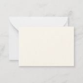 エレガント アイボリー モクレン ウェディング RSVP ノートカード (裏面)