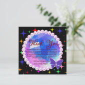 エレガント アブストラクト ラベンダー パール ウェディング アニバーサリー サンキューカード (スタンド正面)