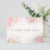 エレガント アルコール インク証明書 ギフトカード (スタンド正面)