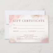 エレガント アルコール インク証明書 ギフトカード (裏面)