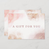 エレガント アルコール インク証明書 ギフトカード (正面/裏面)