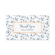 エレガント アンティーク ブルー ウィローの葉 感謝