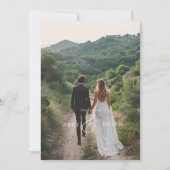 エレガント、アンパサンド、スクリプトフォント、1枚の写真 サンキューカード (正面)