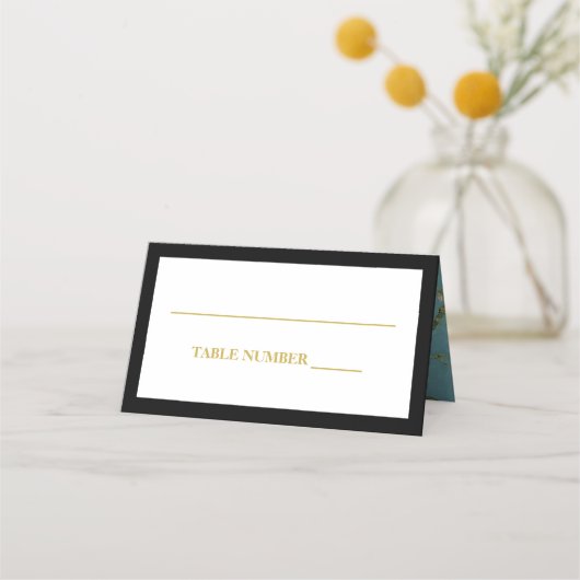 エレガント「アーモンドブロッサム」結婚ズ プレイスカード (正面)