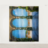 エレガント イタリア アーチ ウェディング フォトブース 背景 タペストリー (正面)