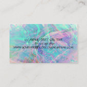 エレガント イリデッセント オパール グリッター ラッシュ, メイクアップ 名刺 (裏面)