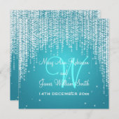 エレガント・ウェディング・ナイト・デズル・ブルー 招待状 (正面/裏面)
