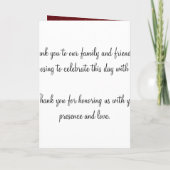 エレガント・ウエディング・プきらめくログラム・ウェーブ・レッド プログラム (裏面)