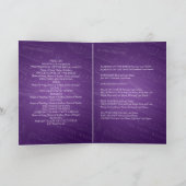 エレガント・ウエディング・プログラム・シート・ミュージック・パープル プログラム (内部)