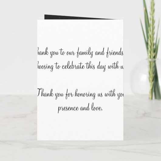 エレガント・ウエディング・プログラム・ナイト・デズル・ブラック プログラム (裏面)