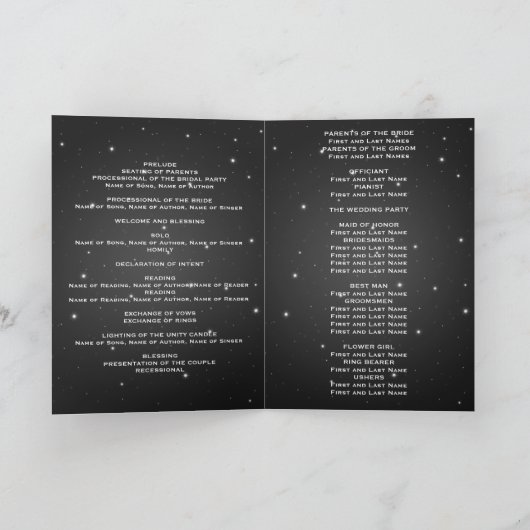 エレガント・ウエディング・プログラム・ナイト・デズル・ブラック プログラム (内部)