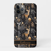 エレガント・ウッドランド・ディア - 自然と名前のカスタマイズ Case-Mate iPhoneケース (裏)