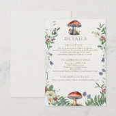 エレガント ウッドランド | フォレストウェディングの詳細 エンクロージャーカード (正面/裏面)
