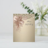 エレガント エクストラバガンザ ウェディング RSVP 返信カード (スタンド正面)