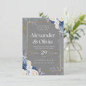 エレガント&エコ-フレンドリー:デジタルカスタムのInv結婚を使用 招待状 (スタンド正面)