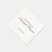 エレガント&エステティックゴールデン&シルバーブライダルシャワー スタンダードカクテルナプキン (角)