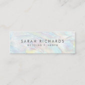 エレガント　オパールテクスチャーパターン　ユニーク スキニー名刺 (正面)