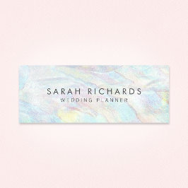 エレガント　オパールテクスチャーパターン　ユニーク スキニー名刺