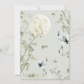 エレガント オリエンタル バンブー クラウン 60歳の誕生日パーティー 招待状 (裏面)